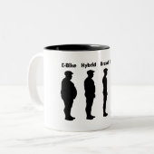 Fietser Evolution Roadie Tweekleurige Koffiemok (Voorkant links)