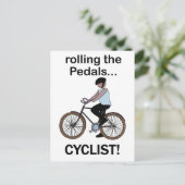 Fietser Fiets Briefkaart (Staand voorkant)