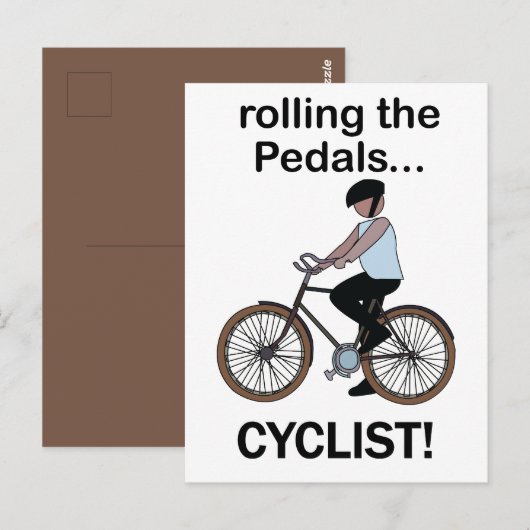 Fietser Fiets Briefkaart (Voorkant / Achterkant)