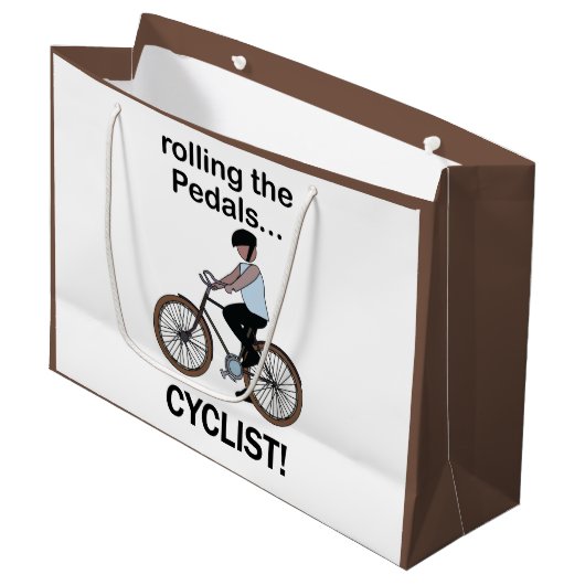 Fietser Fiets Fietsen Groot Cadeauzakje (Voorkant Gekanteld)