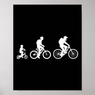 Fietser Fiets Wielrennen Mountainbiken Evolutie Poster