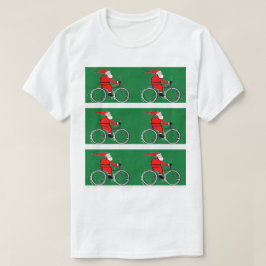 Fietser Fietsen Fiets Rijden Kerstmis T-shirt