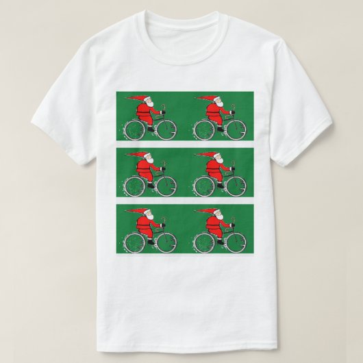 Fietser Fietsen Fiets Rijden Kerstmis T-shirt (Design voorkant)