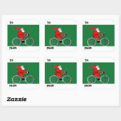 Fietser Fietsen Kerst Vakantie Cadeau Labels (Vel)