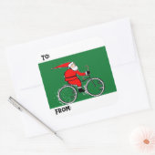 Fietser Fietsen Kerst Vakantie Cadeau Labels (Envelop)
