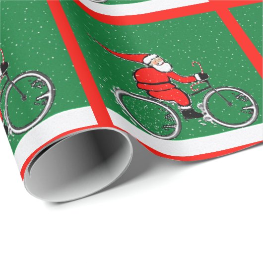 Fietser Fietsen Kerstcadeau Cadeaupapier (Rol Hoek)