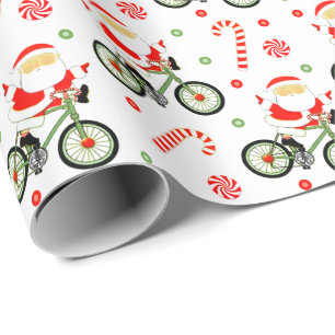 Fietser Fietsen Kerstcadeau Inpakpapier