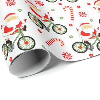 Fietser Fietsen Kerstcadeau Inpakpapier