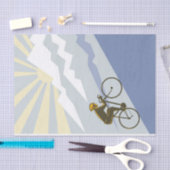 Fietser Fietsen op Mountain Road Bike Tissuepapier (Craft)