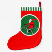 Fietser Fietsen Vakantie Gift Kleine Kerstsok (Achterkant)