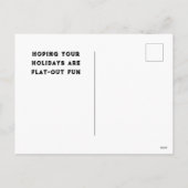 Fietser Fietsen Vakantie Kerst Kaart (Achterkant)