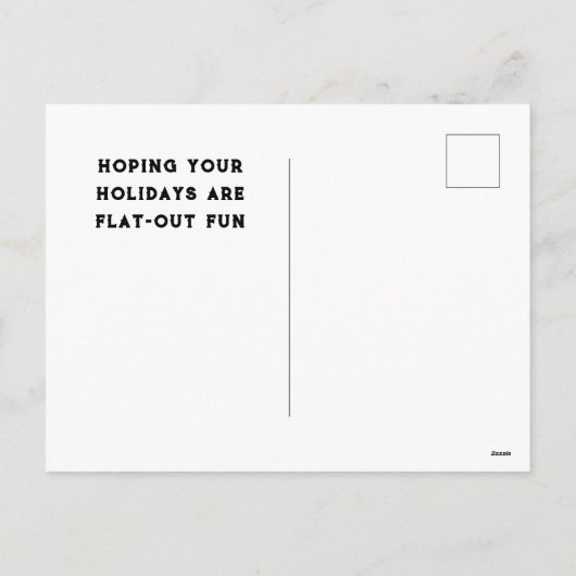 Fietser Fietsen Vakantie Kerst Kaart (Achterkant)