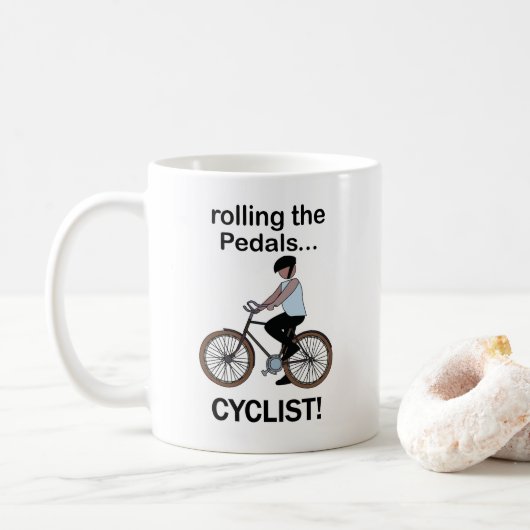 Fietser Fietsen Wielrenner Koffiemok (Met donut)