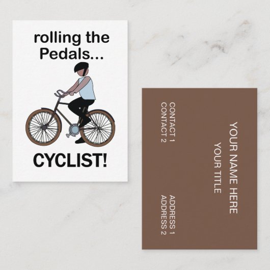 Fietser Fietsen Winkel Fietsenzaak Visitekaartje (Voorkant / Achterkant)