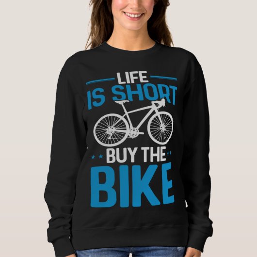 Fietser Fietsleven is kort Koop de fiets Trui (Voorkant)