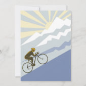 Fietser fietst bergweg omhoog Vaderdag Kaart (Achterkant)