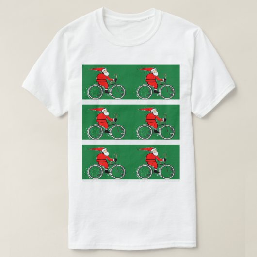 Fietser Fietst Fiets Rijdt Kerstmis T-shirt (Design voorkant)