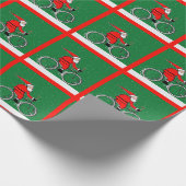 Fietser Fietst Kerstcadeau Cadeaupapier (Hoek)