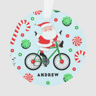 Fietser Fietst met Kerstmis Ornament