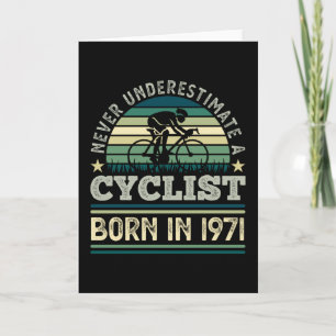 Fietser geboren in 1971 50th Birthday Gift Cycling Kaart