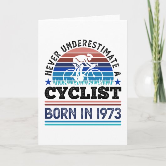 Fietser geboren in 1973 50th Birthday Gifts Cyclin Kaart (Voorkant)