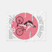 Fietser - Geniet gewoon van de rit Fleece Deken (Voorkant (Horizontaal))