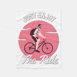 Fietser - Geniet gewoon van de rit Fleece Deken