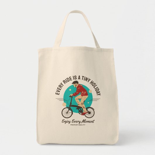 Fietser - Geniet van elk Moment Tote Bag (Voorkant)