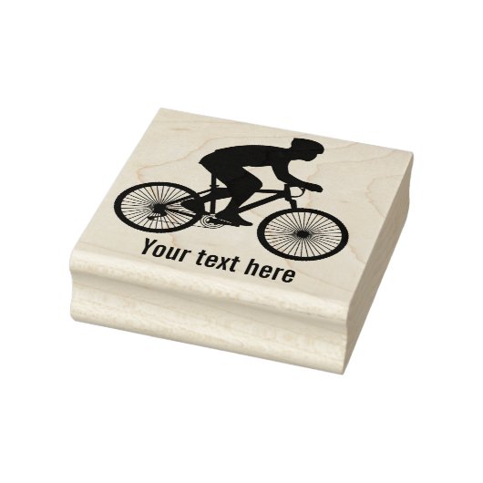 Fietser gepersonaliseerd rubberstempel (Stempel)