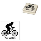 Fietser gepersonaliseerd rubberstempel (Gestempeld)