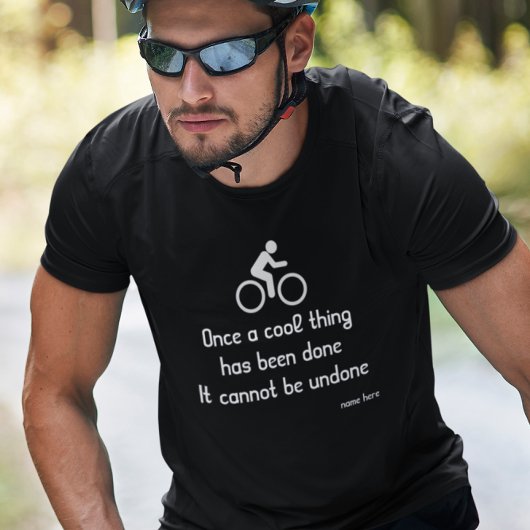 Fietser grappig fietsen Cool thing bike Naam toevo T-shirt