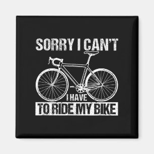 Fietser Grappige Fiets Sorry Kan Niet Moet Fietser Magneet