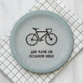 Fietser - grunge metal look - sportief man feest papieren bordje