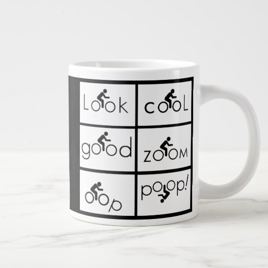 Fietser Humor Grote Koffiekop (Rechts)
