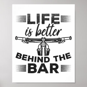 Fietser I Het Leven Is Beter Achter De R I Mountai Poster