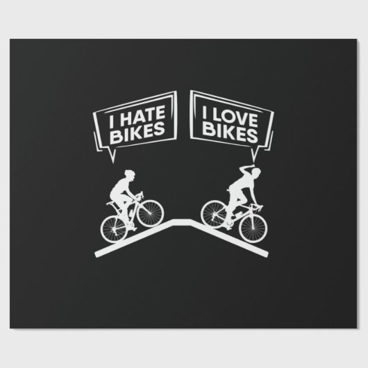 Fietser I Love Bikes Cadeaupapier (Vlak)