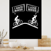 Fietser I Love Bikes Poster (Keuken)