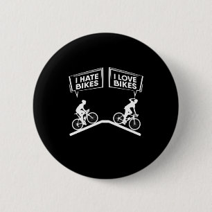 Fietser I Love Bikes Ronde Button 5,7 Cm