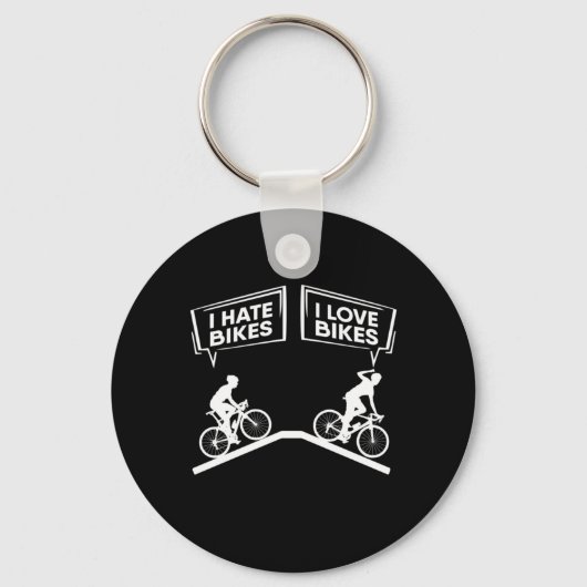 Fietser I Love Bikes Sleutelhanger (Voorkant)