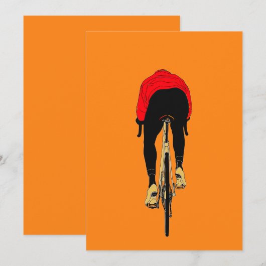 Fietser in beweging kaart (Voorkant / Achterkant)