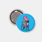 Fietser in de Maglia Rosa Magneet (Voorkant / Achterkant)