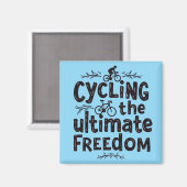Fietser in stijl magneet (Voorkant / Achterkant)