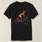 Fietser Kangoeroe Rijfiets Australisch dier T-shirt (Design voorkant)