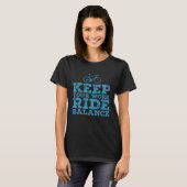 Fietser Keep Your Work Ride Balance Fiets T-shirt (Voorkant volledig)
