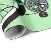 Fietser Kerst Fietsvakantie Cadeaupapier (Rol Hoek)