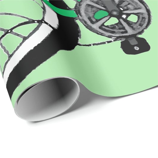 Fietser Kerst Fietsvakantie Cadeaupapier (Rol Hoek)