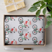 Fietser Kerstfiets Tissuepapier (Geschenk)