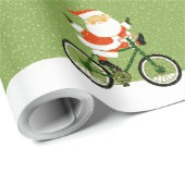 Fietser Kerstmis Fiets Gift Cadeaupapier (Rol Hoek)