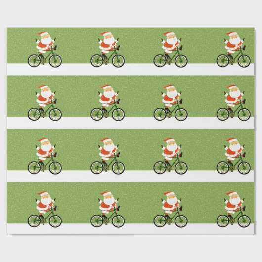 Fietser Kerstmis Fiets Gift Cadeaupapier (Vlak)