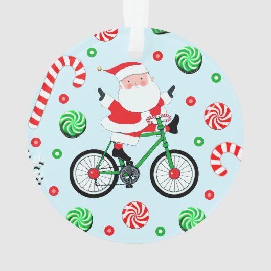 Fietser Kerstmis Ornament (achterkant)